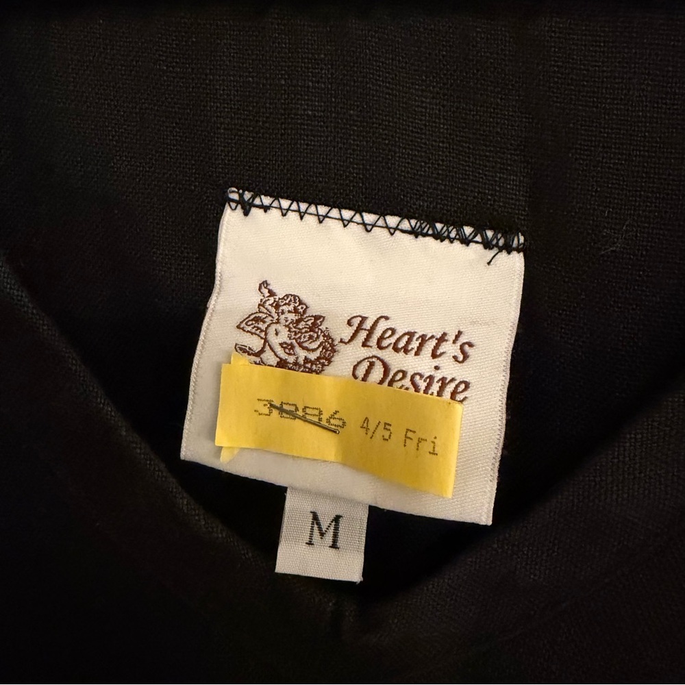 Heart’s Desire White Linen V Neck Top Made USA Size M - Picture 5 of 7